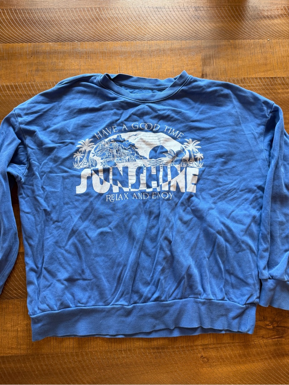 Z Supply Sunshine Blue Crewneck Sweatshirt Size S